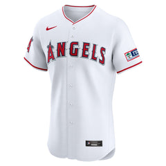 Los Angeles Angels Nike Home Elite Patch Jersey - White - Nike on Sale