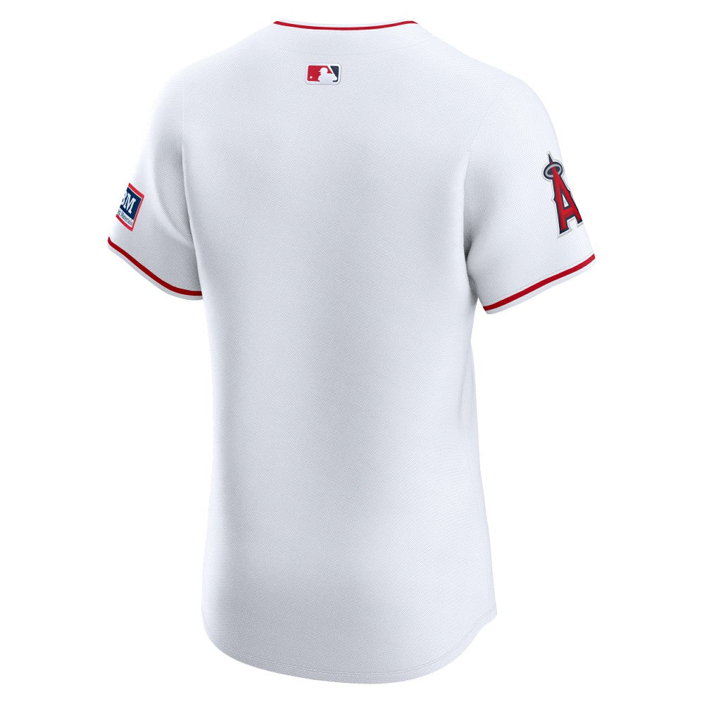 Los Angeles Angels Nike Home Elite Patch Jersey - White - Nike on Sale