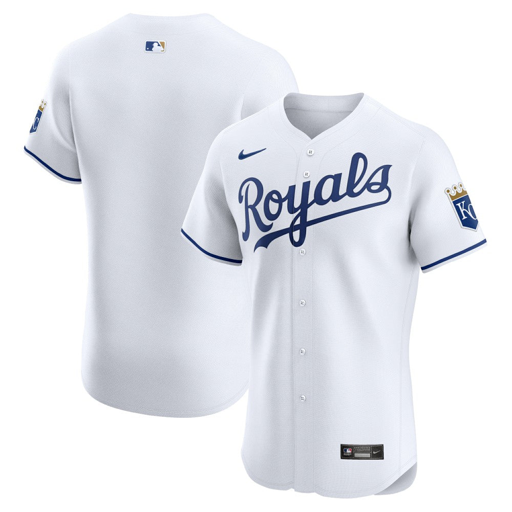 Kansas City Royals Nike Home Elite Jersey - White - Nike Online