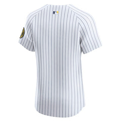 Milwaukee Brewers Nike Alternate Vapor Premier Elite Patch Jersey - White - Nike Sale