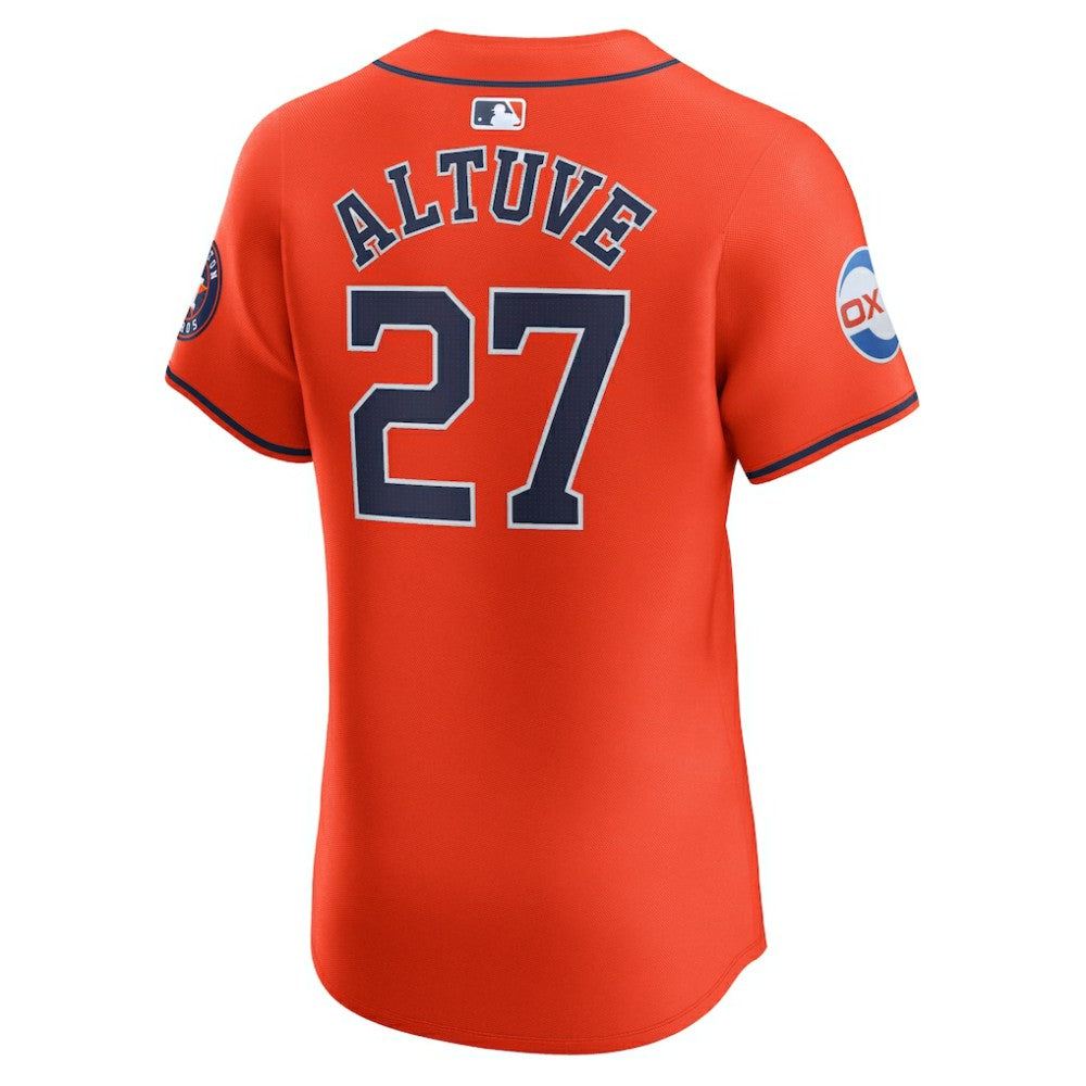 Jose Altuve Houston Astros Nike Alternate Elite Sponsor Patch Player Jersey - Orange - Nike Sale