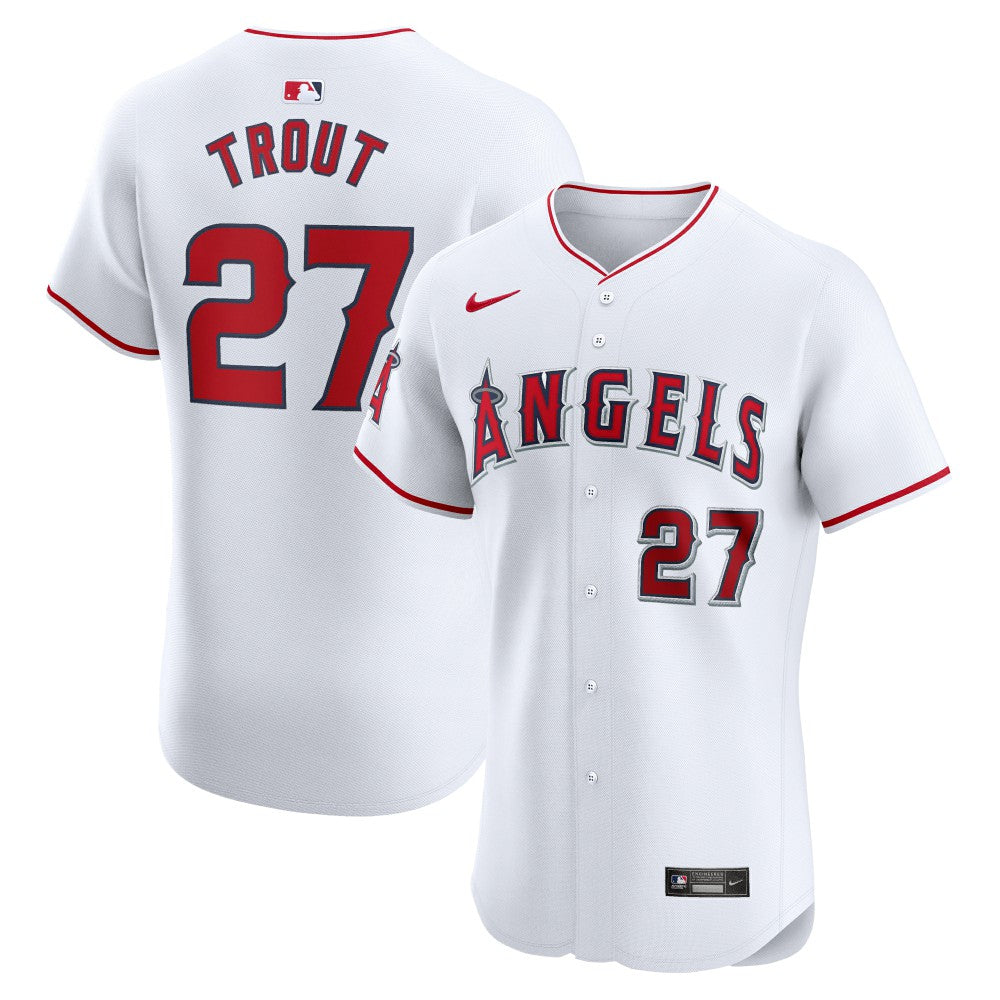 Mike Trout Los Angeles Angels Nike Home Elite Player Jersey - White - Nike Online