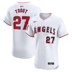 Mike Trout Los Angeles Angels Nike Home Elite Player Jersey - White - Nike Online