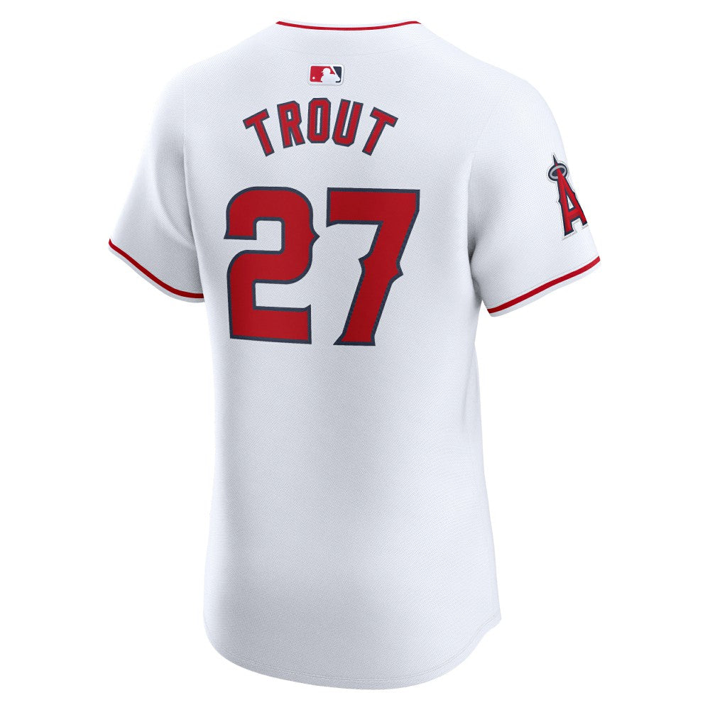 Mike Trout Los Angeles Angels Nike Home Elite Player Jersey - White - Nike Online