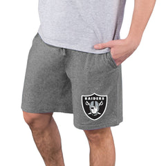 Las Vegas Raiders Concepts Sport Quest Knit Jam Shorts Charcoal