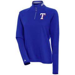 Texas Rangers Antigua Women's Milo Raglan Quarter-Zip Pullover Top - Royal - MLB Online
