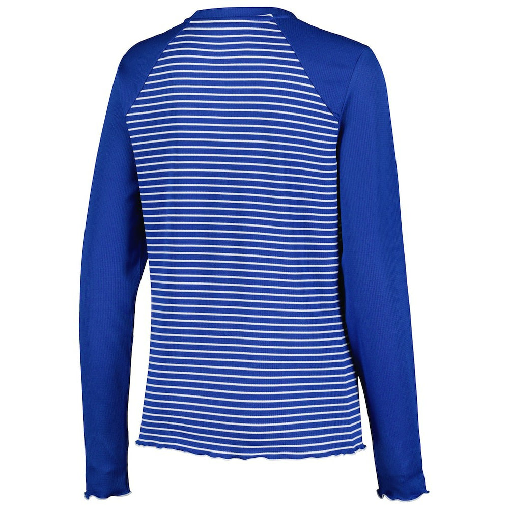 Buffalo Bills Antigua Women's Maverick Waffle Henley Long Sleeve T-Shirt Royal