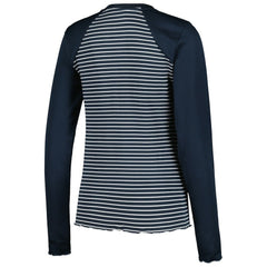 Chicago Bears Antigua Women's Maverick Waffle Henley Long Sleeve T-Shirt Navy