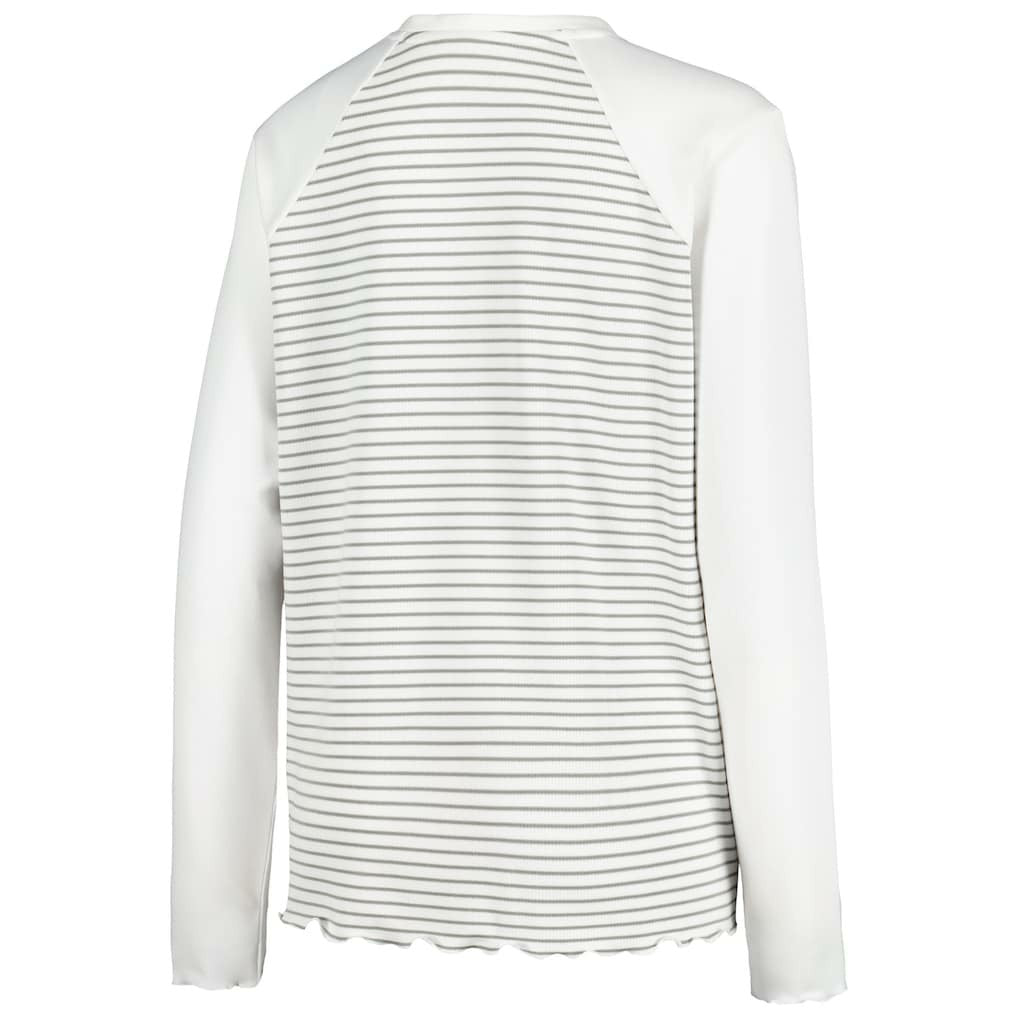 Cleveland Browns Antigua Women's Maverick Waffle Henley Long Sleeve T-Shirt White