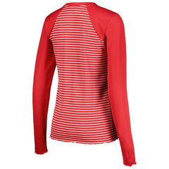 Kansas City Chiefs Antigua Women's Maverick Waffle Henley Long Sleeve T-Shirt Red