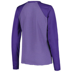 Minnesota Vikings Antigua Women's Maverick Waffle Henley Long Sleeve T-Shirt Purple