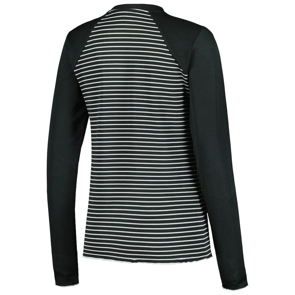Pittsburgh Steelers Antigua Women's Maverick Waffle Henley Long Sleeve T-Shirt Black