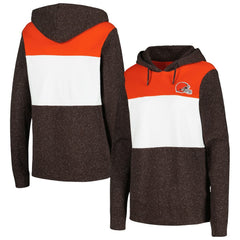 Cleveland Browns Antigua Women's Wicket Pullover Hoodie Brown