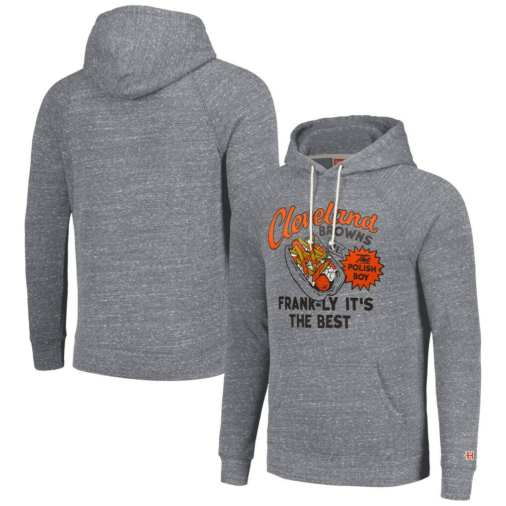 Cleveland Browns Homage Unisex NFL x Guy Fieri’s Flavortown Tri-Blend Pullover Hoodie Gray