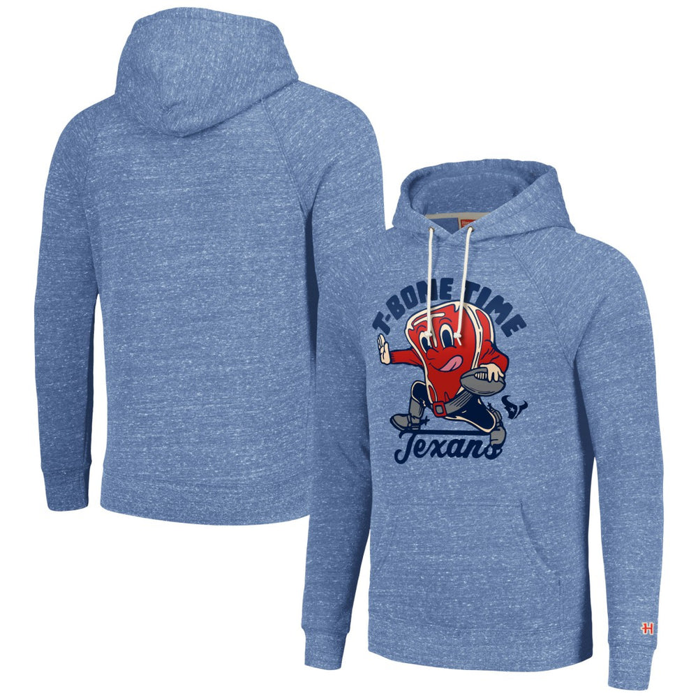 Houston Texans Homage Unisex NFL x Guy Fieri’s Flavortown Tri-Blend Pullover Hoodie Light Blue
