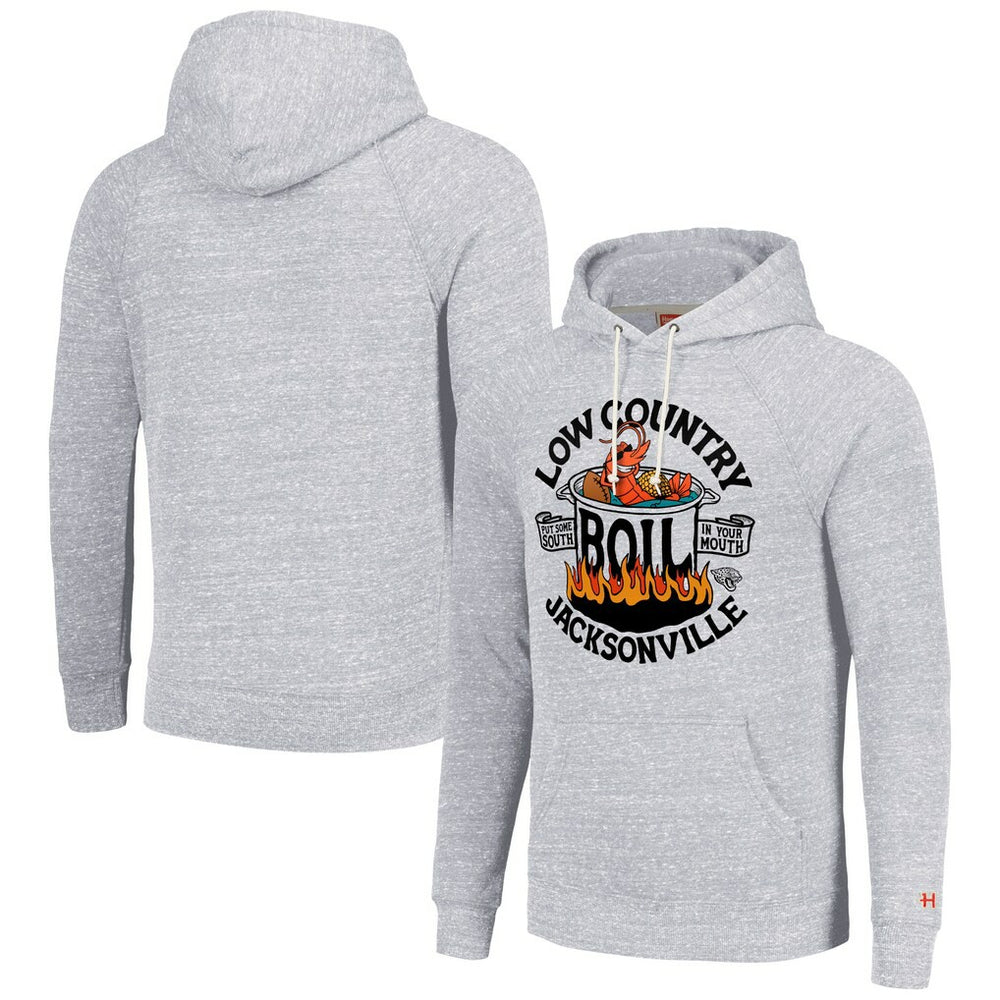 Jacksonville Jaguars Homage Unisex NFL x Guy Fieri’s Flavortown Tri-Blend Pullover Hoodie Ash