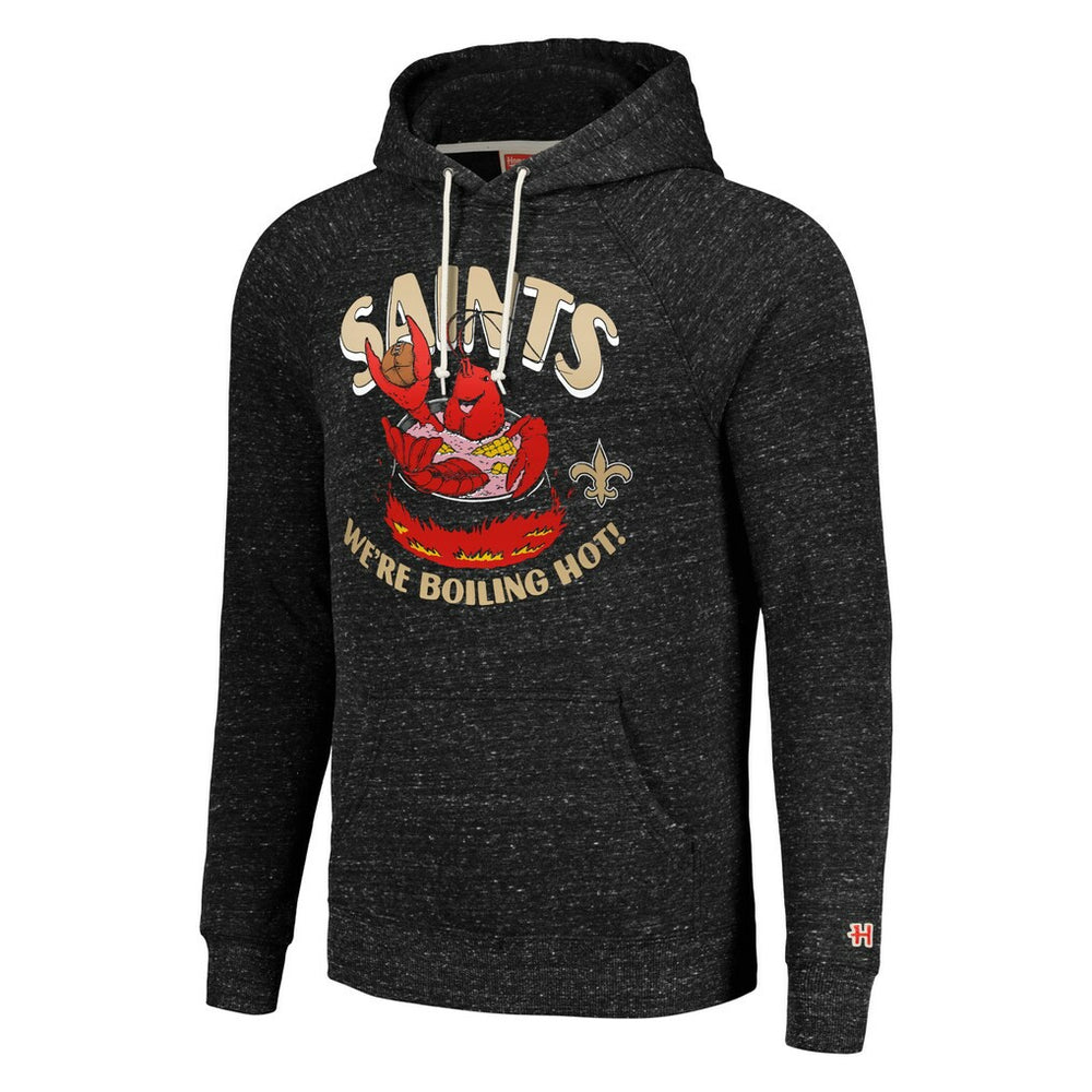 New Orleans Saints Homage Unisex NFL x Guy Fieri’s Flavortown Tri-Blend Pullover Hoodie Charcoal