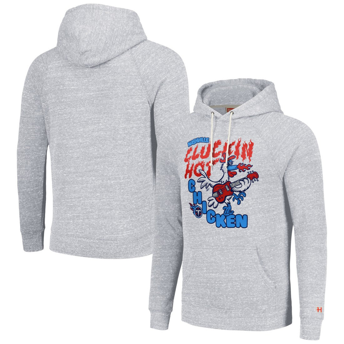 Tennessee Titans Homage Unisex NFL x Guy Fieri’s Flavortown Tri-Blend Pullover Hoodie Ash