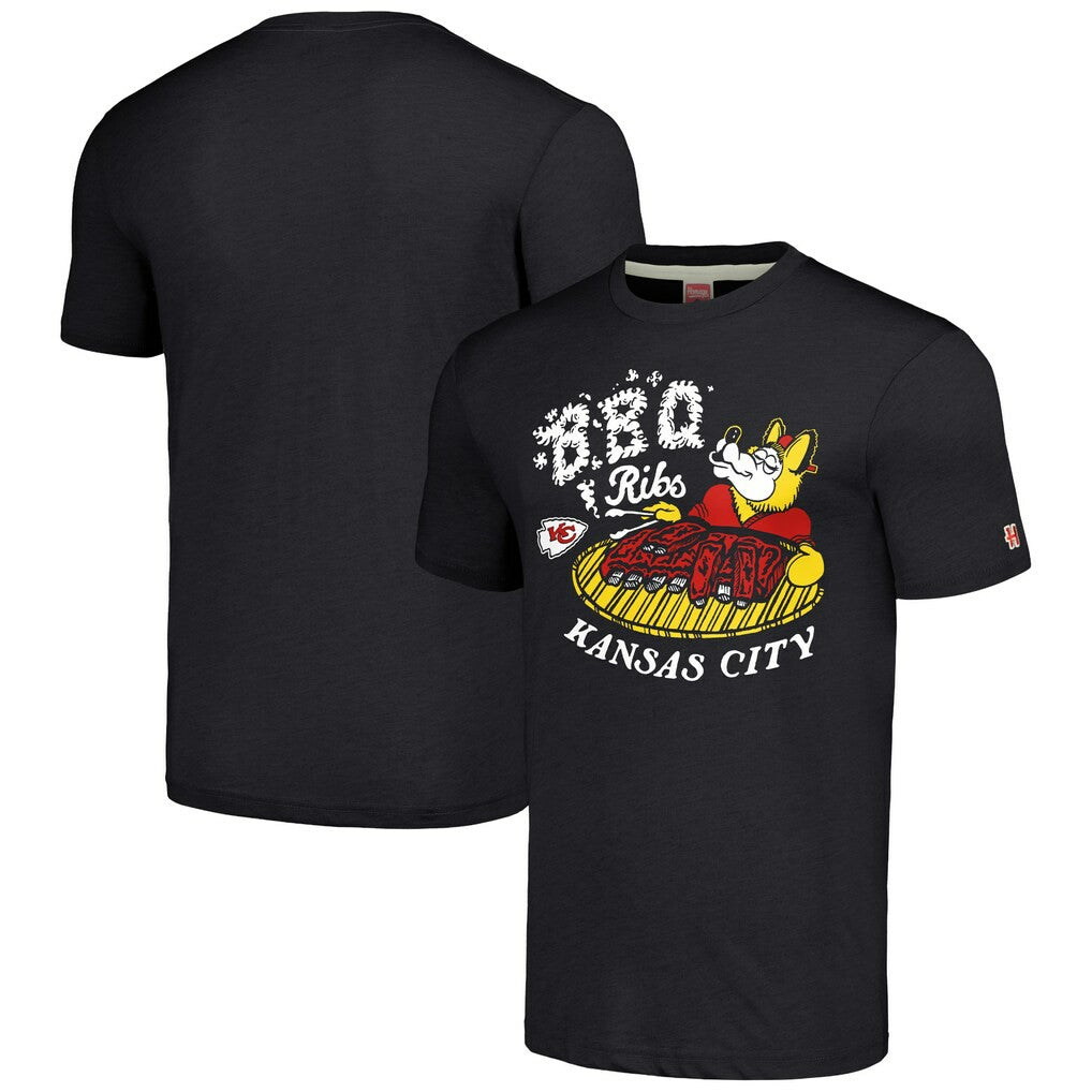 Kansas City Chiefs Homage Unisex NFL x Guy Fieri’s Flavortown Tri-Blend T-Shirt Charcoal