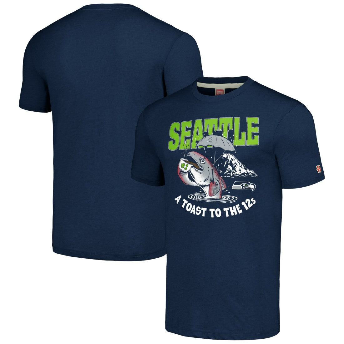 Seattle Seahawks Homage Unisex NFL x Guy Fieri’s Flavortown Tri-Blend T-Shirt Navy