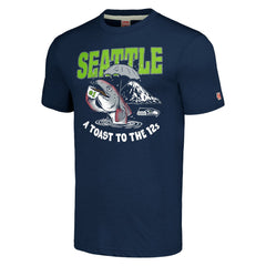 Seattle Seahawks Homage Unisex NFL x Guy Fieri’s Flavortown Tri-Blend T-Shirt Navy