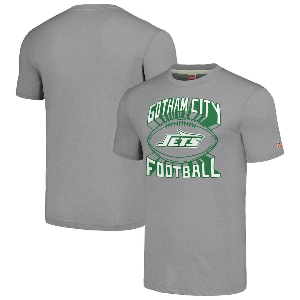 New York Jets Homage Hyper Local Tri-Blend T-Shirt Gray