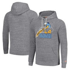 Los Angeles Chargers Homage Unisex Hyperlocal Raglan Pullover Hoodie Gray