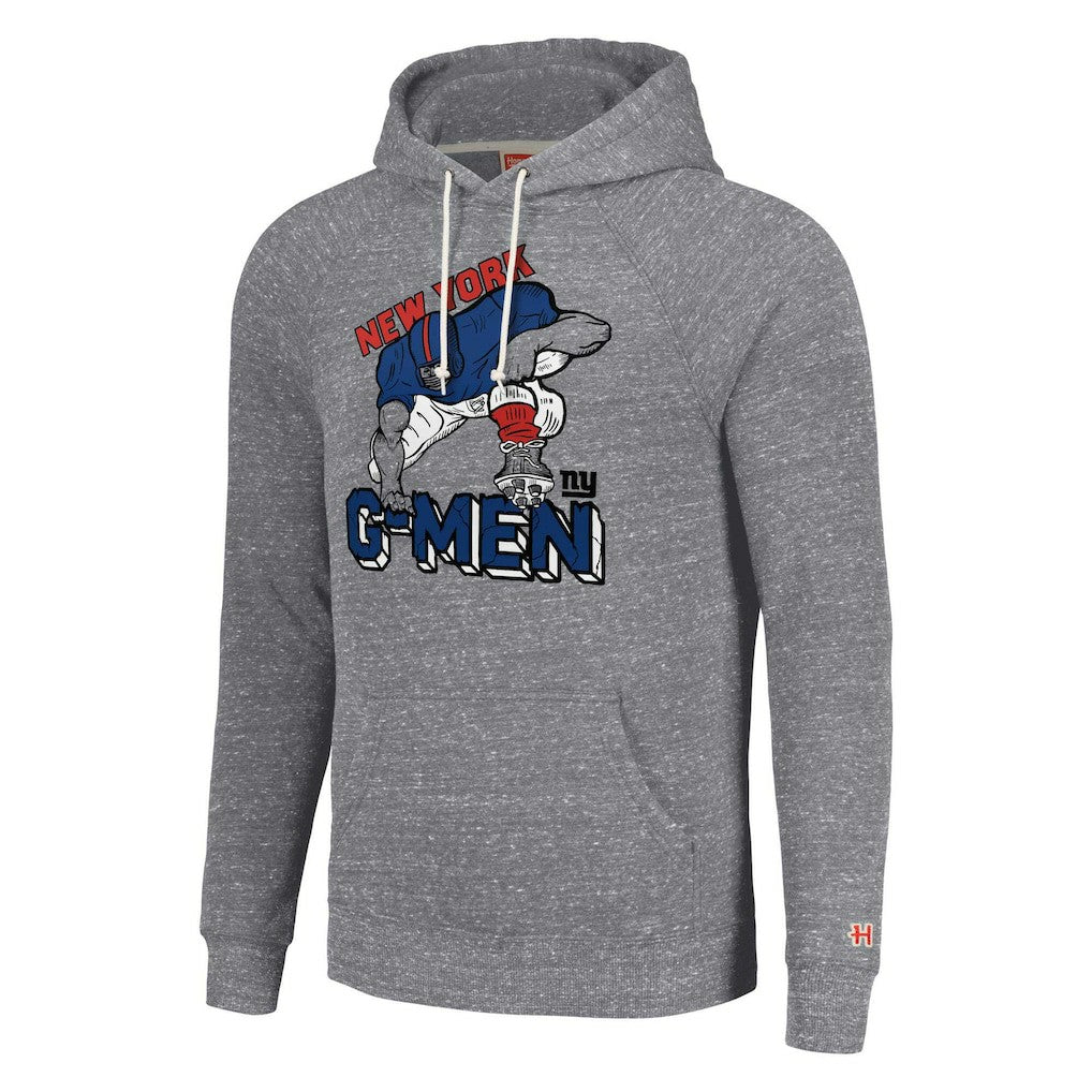 New York Giants Homage Unisex Hyperlocal Raglan Pullover Hoodie Gray