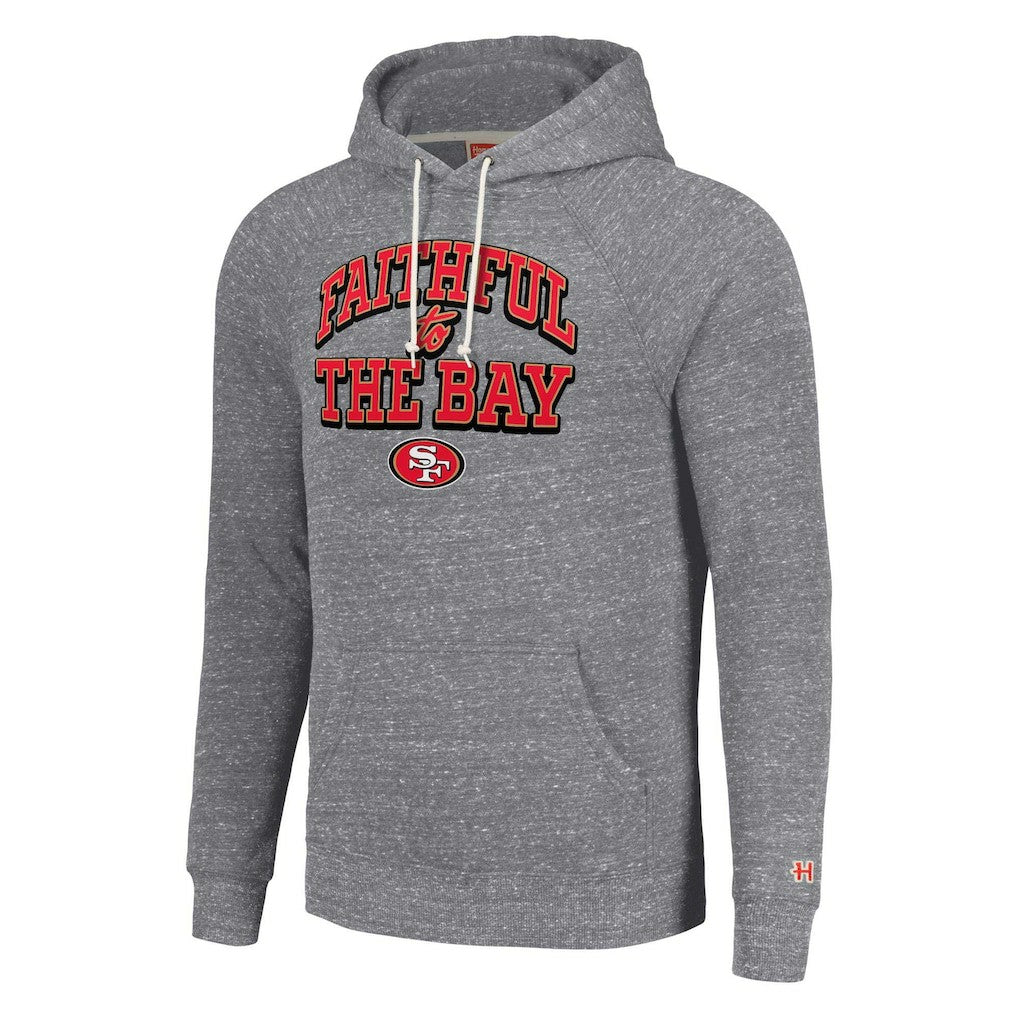San Francisco 49ers Homage Unisex Hyperlocal Raglan Pullover Hoodie Gray