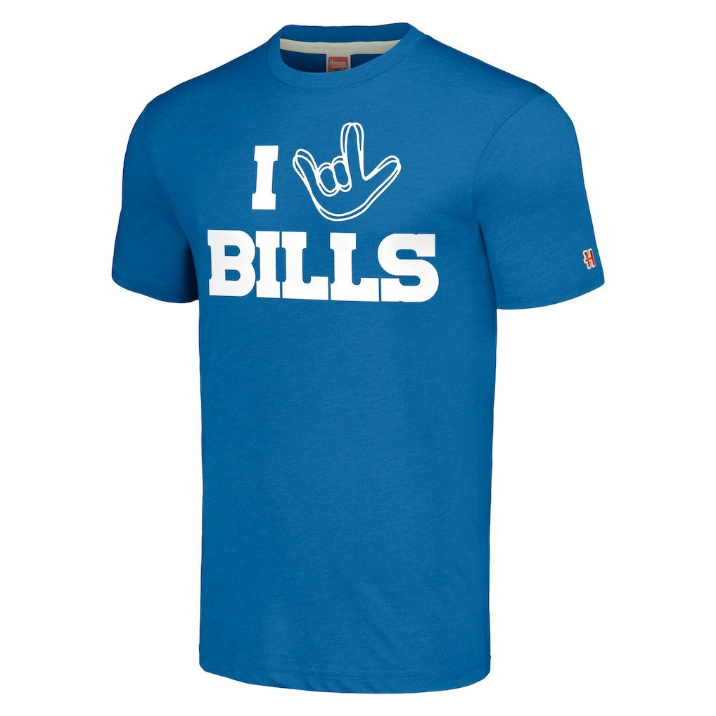Buffalo Bills Homage Unisex The NFL ASL Collection by Love Sign Tri-Blend T-Shirt Royal