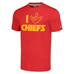 Kansas City Chiefs Homage Unisex The NFL ASL Collection by Love Sign Tri-Blend T-Shirt Red