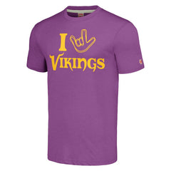 Minnesota Vikings Homage Unisex The NFL ASL Collection by Love Sign Tri-Blend T-Shirt Purple