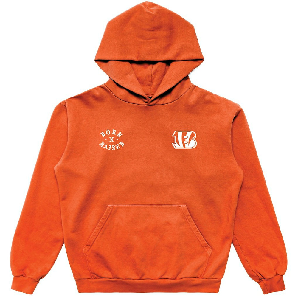 Cincinnati Bengals Born x Raised Unisex Pullover Hoodie Orange