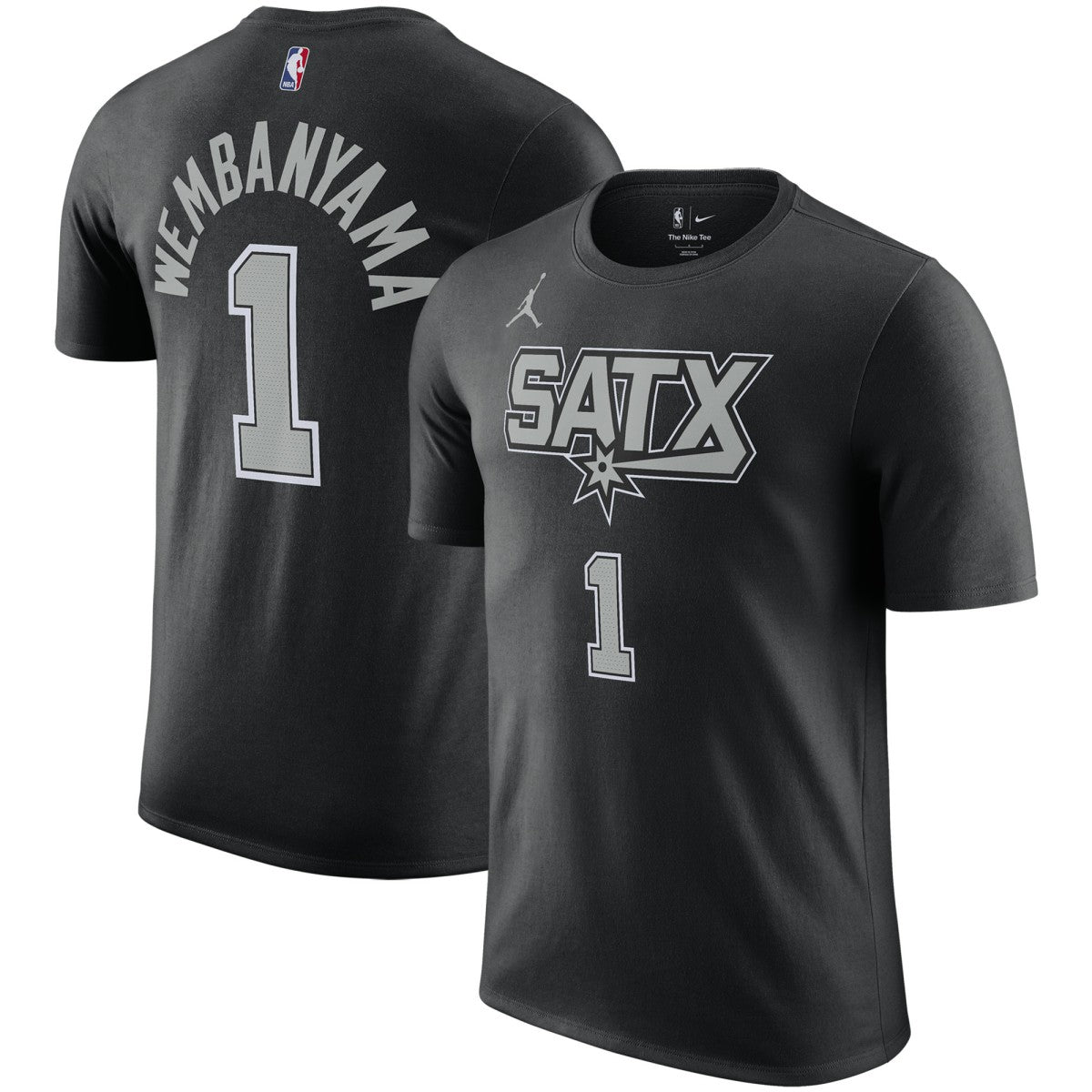 Victor Wembanyama San Antonio Spurs Jordan Brand 2022/23 Statement Edition Name & Number T-Shirt Black