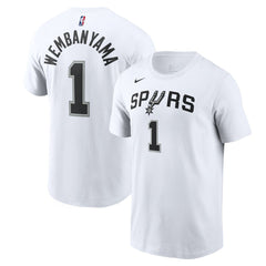 Victor Wembanyama San Antonio Spurs Icon 2022/23 Name & Number T-Shirt White | Nike for sale