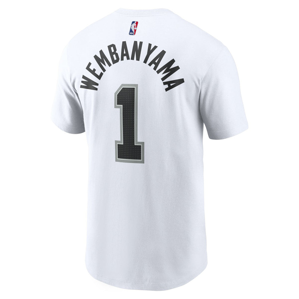 Victor Wembanyama San Antonio Spurs Icon 2022/23 Name & Number T-Shirt White | Nike for sale