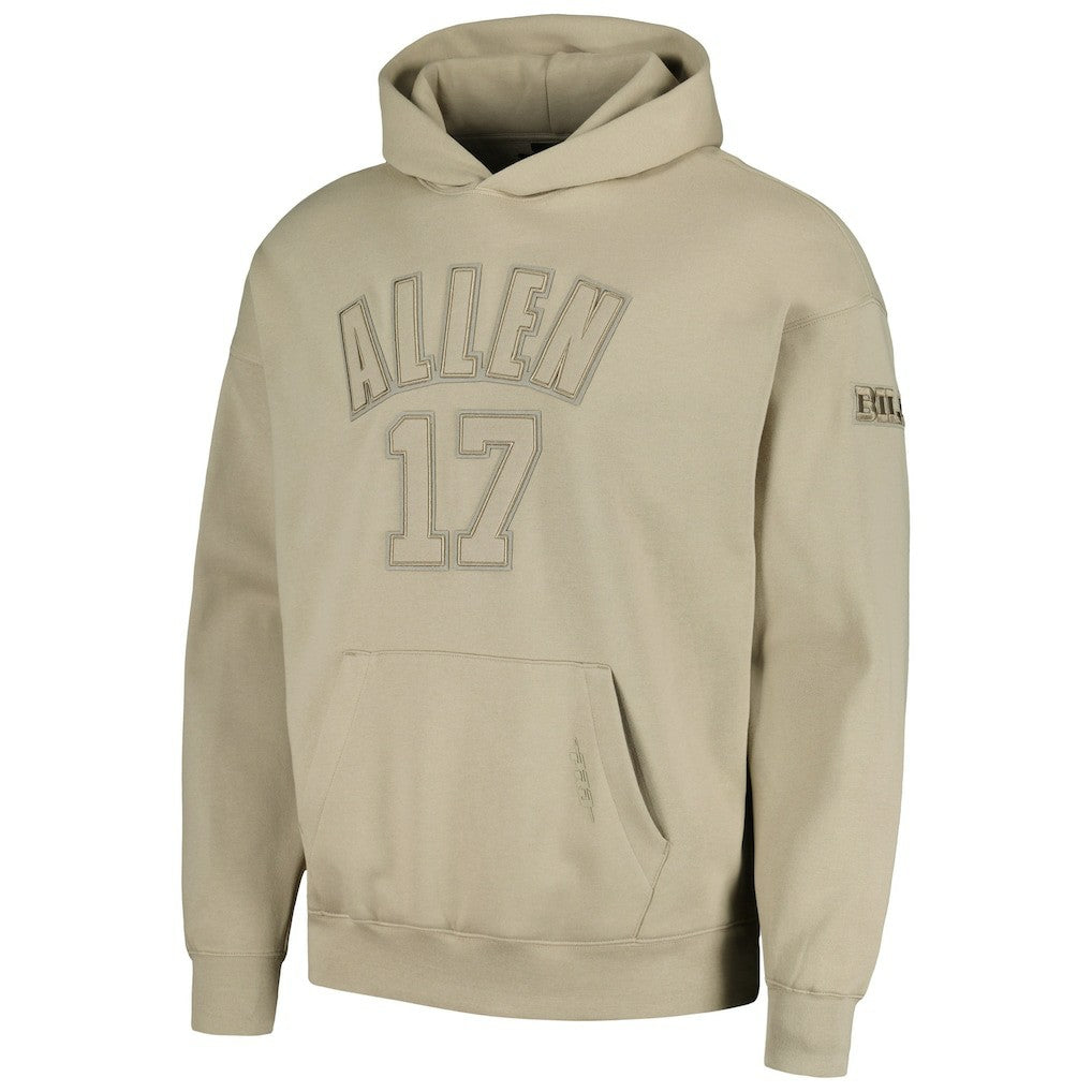 Josh Allen Buffalo Bills Pro Standard Player Name & Number Pullover Hoodie Tan