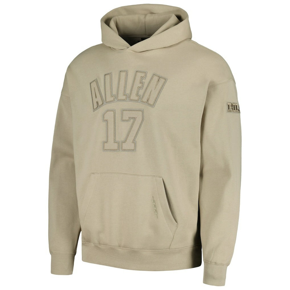 Josh Allen Buffalo Bills Pro Standard Player Name & Number Pullover Hoodie Tan