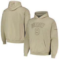 Joe Burrow Cincinnati Bengals Pro Standard Player Name & Number Pullover Hoodie Tan