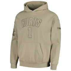 Jalen Hurts Philadelphia Eagles Pro Standard Player Name & Number Pullover Hoodie Tan