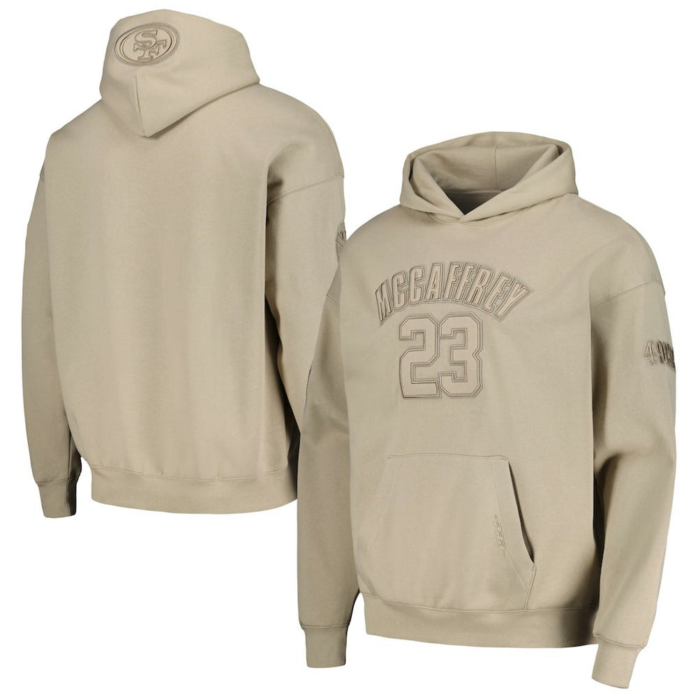 Christian McCaffrey San Francisco 49ers Pro Standard Player Name & Number Pullover Hoodie Tan