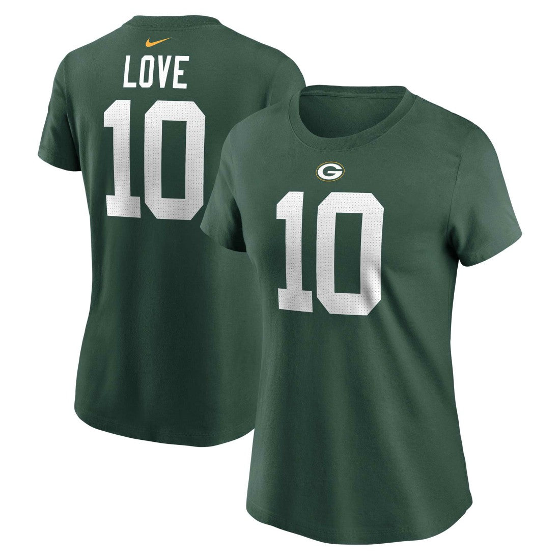 Nike Jordan Love Green Bay Packers Women's Player Name & Number T-Shirt Green