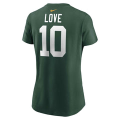 Nike Jordan Love Green Bay Packers Women's Player Name & Number T-Shirt Green