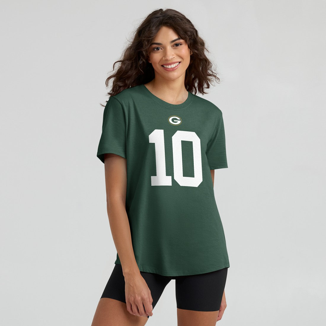Nike Jordan Love Green Bay Packers Women's Player Name & Number T-Shirt Green