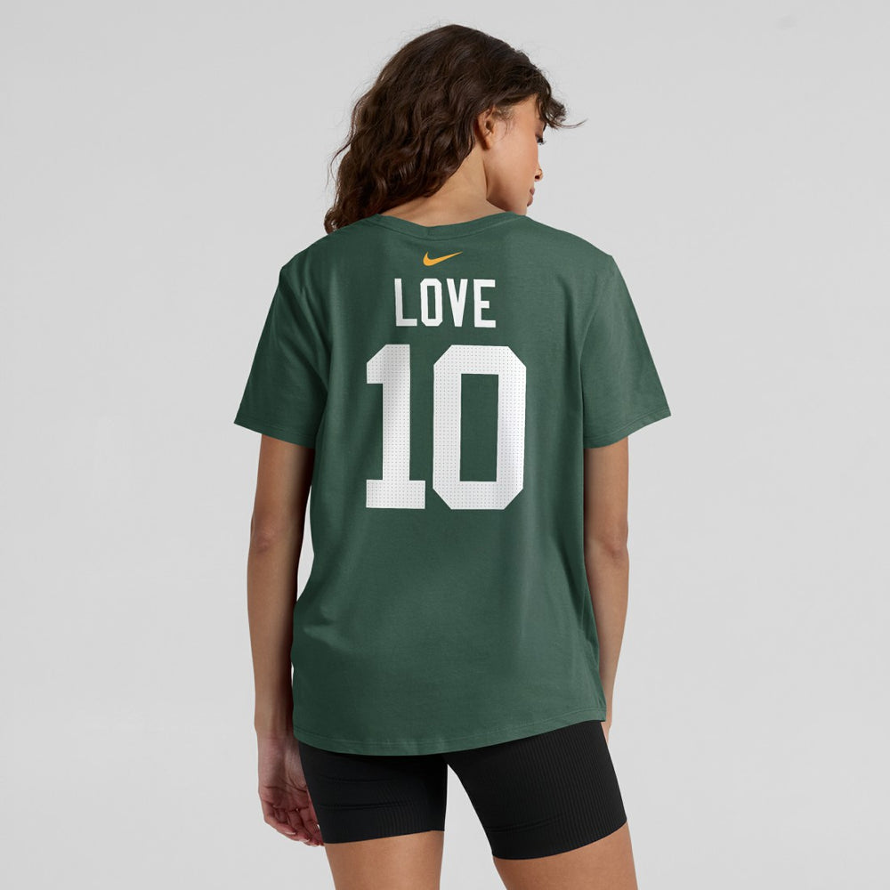 Nike Jordan Love Green Bay Packers Women's Player Name & Number T-Shirt Green