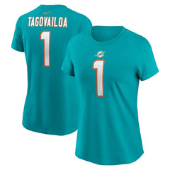 Nike Tua Tagovailoa Miami Dolphins Women's Player Name & Number T-Shirt Aqua