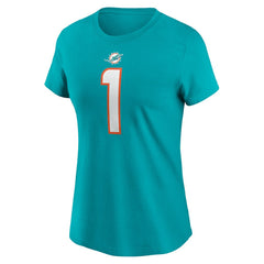 Nike Tua Tagovailoa Miami Dolphins Women's Player Name & Number T-Shirt Aqua