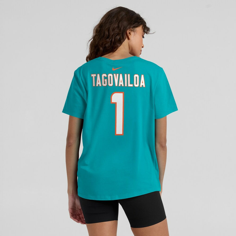 Nike Tua Tagovailoa Miami Dolphins Women's Player Name & Number T-Shirt Aqua