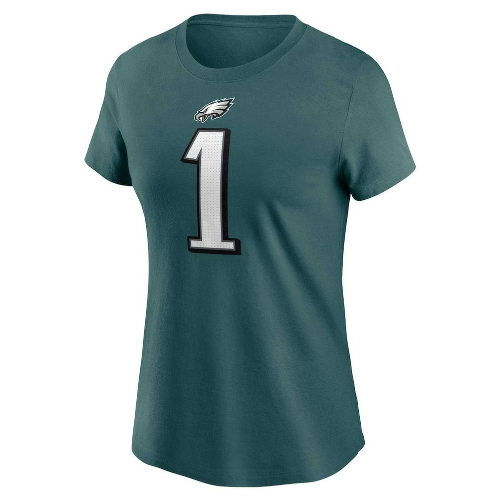 Nike Jalen Hurts Philadelphia Eagles Women's Player Name & Number T-Shirt Midnight Green