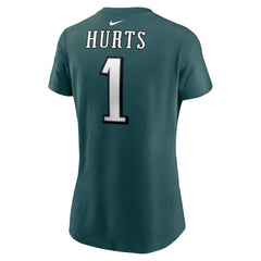 Nike Jalen Hurts Philadelphia Eagles Women's Player Name & Number T-Shirt Midnight Green
